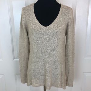 Brandy Melville Beige Scoop Neck Knit Top